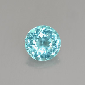 0.91 ct Blue Apatite Gemstone, Apatite Gem in Round Facet Shape for Sale.
