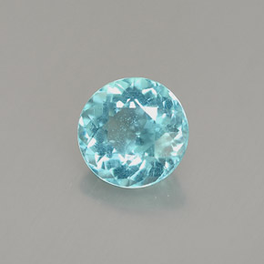 0.91 ct Blue Apatite Stone, Natural Apatite in Round Facet Shape for Sale