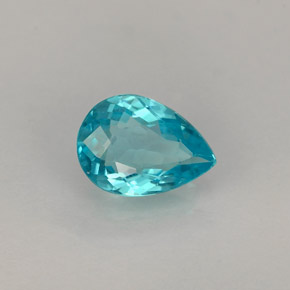 0.67 ct Blue Apatite Stone, Natural Apatite in Pear Facet Shape for Sale