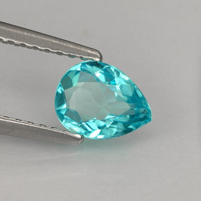 0.79 ct Blue Apatite Stone, Natural Apatite in Pear Facet Shape for Sale