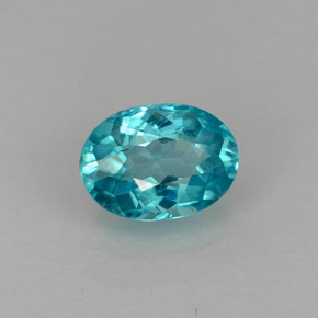 0.95 ct Blue Apatite Stone, Natural Apatite in Oval Facet Shape for Sale
