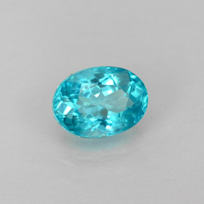 0.92 ct Blue Apatite Stone, Natural Apatite in Oval Facet Shape for Sale