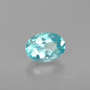 0.86 ct Blue Apatite Stone, Natural Apatite in Oval Facet Shape for Sale