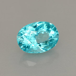 1.06 ct Blue Apatite Stone, Natural Apatite in Oval Facet Shape for Sale