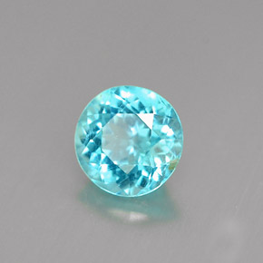 0.97 ct Blue Apatite Stone, Natural Apatite in Round Facet Shape for Sale