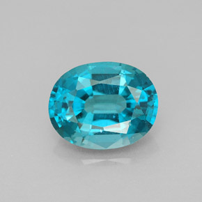 2.99 ct Blue Apatite Gemstone, Apatite Gem in Oval Facet Shape for Sale.