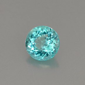 0.79 ct Blue Apatite Gemstone, Apatite Gem in Round Facet Shape for Sale.