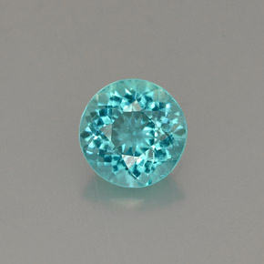0.79 ct Blue Apatite Stone, Natural Apatite in Round Facet Shape for Sale