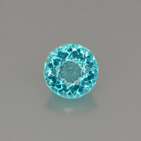 0.78 ct Blue Apatite Gemstone, Apatite Gem in Round Facet Shape for Sale.