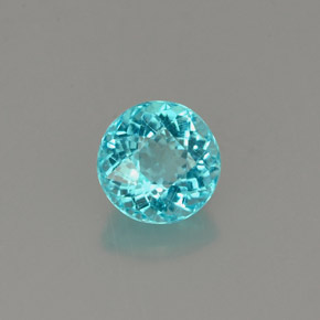 0.78 ct Blue Apatite Stone, Natural Apatite in Round Facet Shape for Sale
