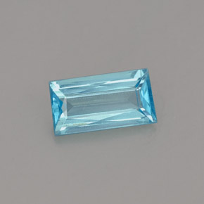 0.67 ct Blue Apatite Gemstone, Apatite Gem in Baguette / Scissor Cut Shape for Sale.