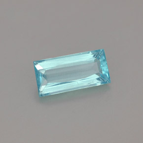 1.08 ct Blue Apatite Gemstone, Apatite Gem in Baguette / Scissor Cut Shape for Sale.