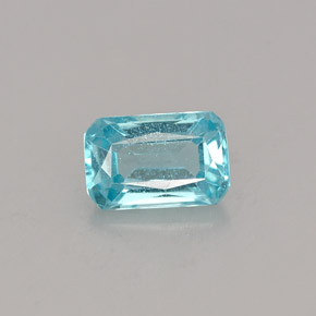 0.76 ct Blue Apatite Gemstone, Apatite Gem in Octagon Facet Shape for Sale.