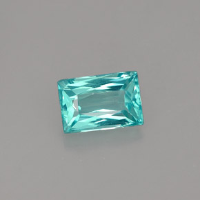 1.04 ct Blue Apatite Gemstone, Apatite Gem in Baguette / Scissor Cut Shape for Sale.