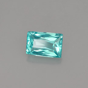 1.04 ct Blue Apatite Stone, Natural Apatite in Baguette / Scissor Cut Shape for Sale