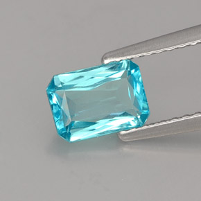 1.02 ct Blue Apatite Gemstone, Apatite Gem in Octagon / Scissor Cut Shape for Sale.