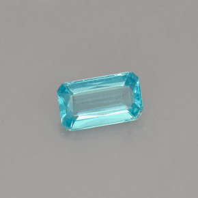 0.51 ct Blue Apatite Gemstone, Apatite Gem in Octagon / Scissor Cut Shape for Sale.