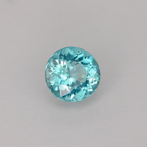 0.63 ct Blue Apatite Stone, Natural Apatite in Round Facet Shape for Sale