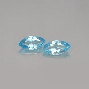 1.19 ct Blue Apatite Gemstone, Apatite Gem in Marquise Facet Shape for Sale.