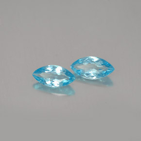 1.19 ct Blue Apatite Stone, Natural Apatite in Marquise Facet Shape for Sale
