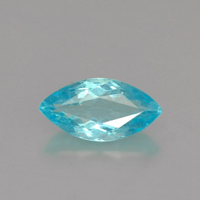 0.82 ct Blue Apatite Gemstone, Apatite Gem in Marquise Facet Shape for Sale.