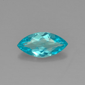 0.79 ct Blue Apatite Gemstone, Apatite Gem in Marquise Facet Shape for Sale.