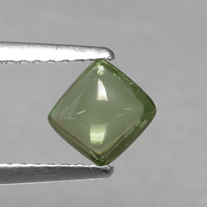 0.72 ct Green Apatite Stone, Natural Apatite in Rectangle Cabochon Shape for Sale