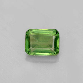1.58 ct Green Apatite Gemstone, Apatite Gem in Octagon Facet Shape for Sale.