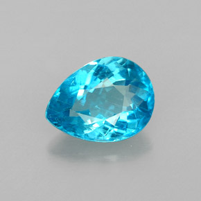 1.82 ct Blue Apatite Gemstone, Apatite Gem in Pear Facet Shape for Sale.