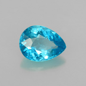1.82 ct Blue Apatite Stone, Natural Apatite in Pear Facet Shape for Sale