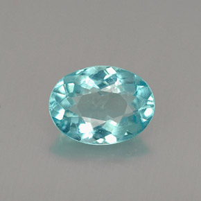 0.94 ct Blue Apatite Gemstone, Apatite Gem in Oval Facet Shape for Sale.