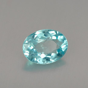 0.94 ct Blue Apatite Stone, Natural Apatite in Oval Facet Shape for Sale