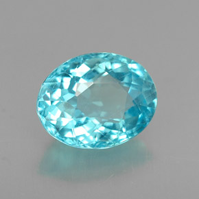 1.40 ct Blue Apatite Stone, Natural Apatite in Oval Facet Shape for Sale