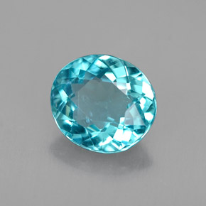 1.04 ct Blue Apatite Stone, Natural Apatite in Oval Facet Shape for Sale