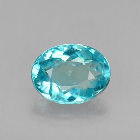 1.20 ct Blue Apatite Gemstone, Apatite Gem in Oval Facet Shape for Sale.