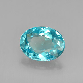 1.20 ct Blue Apatite Stone, Natural Apatite in Oval Facet Shape for Sale