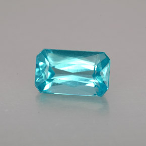 1.50 ct Blue Apatite Gemstone, Apatite Gem in Octagon / Scissor Cut Shape for Sale.
