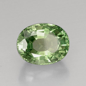 7.67 ct Green Apatite Stone, Natural Apatite in Oval Facet Shape for Sale