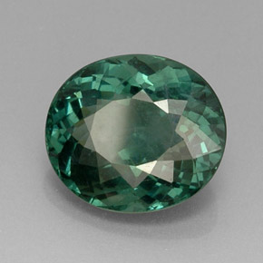 10.98 ct Green Apatite Stone, Natural Apatite in Oval Portuguese-Cut Shape for Sale