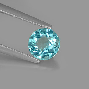 0.63 ct Blue Apatite Stone, Natural Apatite in Round Facet Shape for Sale