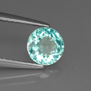 0.75 ct Blue Apatite Stone, Natural Apatite in Round Facet Shape for Sale