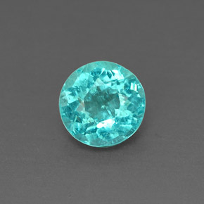 0.89 ct Blue Apatite Gemstone, Apatite Gem in Round Facet Shape for Sale.