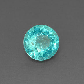0.89 ct Blue Apatite Stone, Natural Apatite in Round Facet Shape for Sale