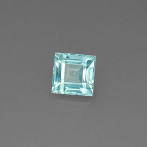 0.59 ct Blue Apatite Stone, Natural Apatite in Square Facet Shape for Sale