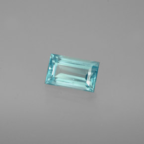 0.69 ct Blue Apatite Stone, Natural Apatite in Baguette Facet Shape for Sale