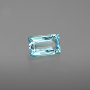 0.76 ct Blue Apatite Stone, Natural Apatite in Baguette / Scissor Cut Shape for Sale