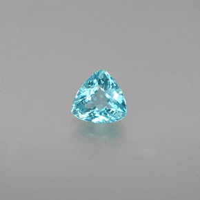 0.50 ct Blue Apatite Gemstone, Apatite Gem in Trillion Facet Shape for Sale.