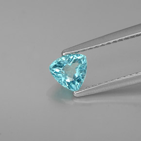 0.50 ct Blue Apatite Stone, Natural Apatite in Trillion Facet Shape for Sale