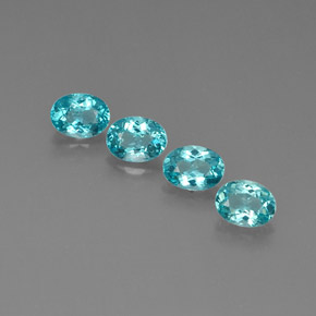 2.61 ct Blue Apatite Stone, Natural Apatite in Oval Facet Shape for Sale