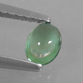 0.33 ct Green Apatite Stone, Natural Apatite in Oval Cabochon Shape for Sale